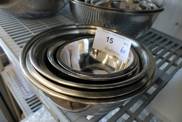 8 Various Metal Bowls. Includes 10.5x10.5x4.5. 8 Times Your Bid! - Image 2 of 3