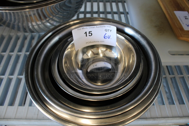 8 Various Metal Bowls. Includes 10.5x10.5x4.5. 8 Times Your Bid! - Image 3 of 3