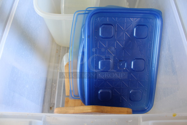 ALL ONE MONEY! Lot of Various Items Including Lids in Poly Clear Bin!  - Image 5 of 6