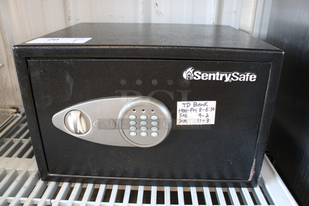 SentrySafe Black Metal Single Door Safe. Does Not Come w/ Combination. 17x14x10.5