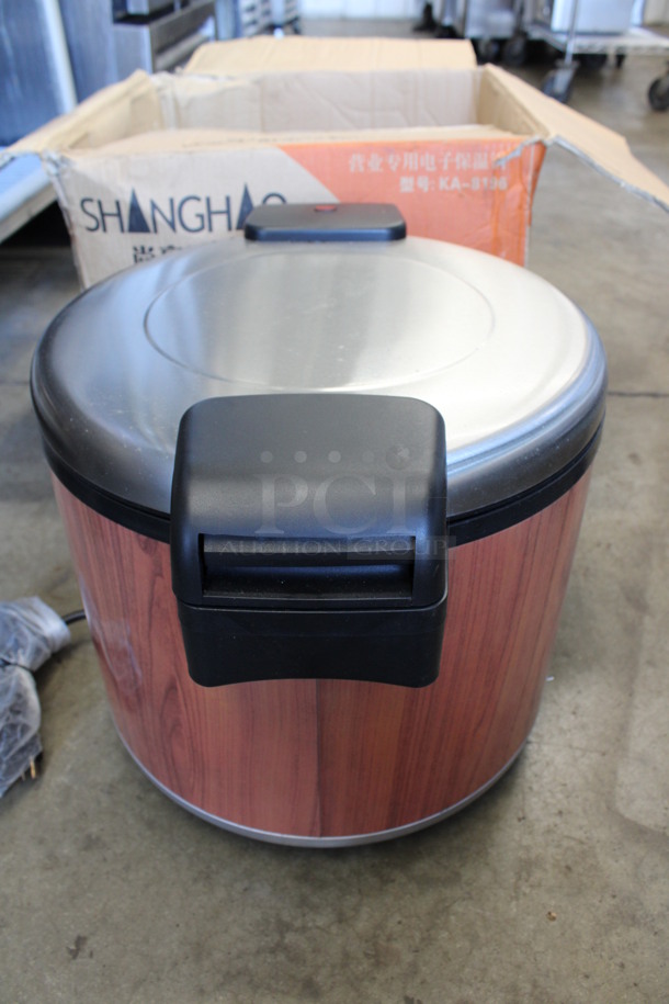BRAND NEW IN BOX! Shanghao Model KA-8196 Chrome Finish Countertop Rice Cooker. 110 Volts, 1 Phase. 19x15x15 - Image 6 of 8
