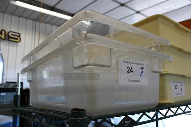 2 Clear Poly Bins. 12x18x6. 2 Times Your Bid! - Image 2 of 3