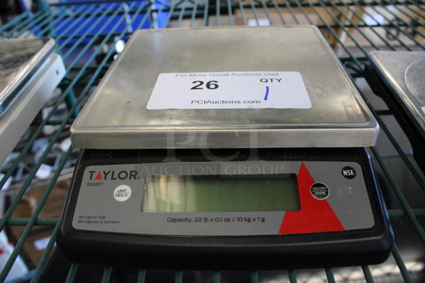 Taylor Model TE22FT Metal Countertop Food Portioning Scale. 7.5x9.5x2.5