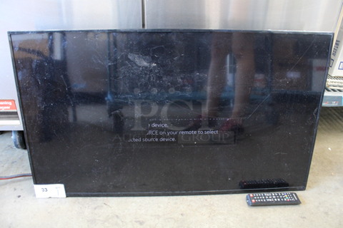 Samsung Model DB40E 40" Color Display Monitor w/ Mount and Remote. See Pictures For Damage To Screen. 100-240 Volts, 1 Phase. Buyer Must Pick Up - We Will Not Ship This Item. Tested and Working!