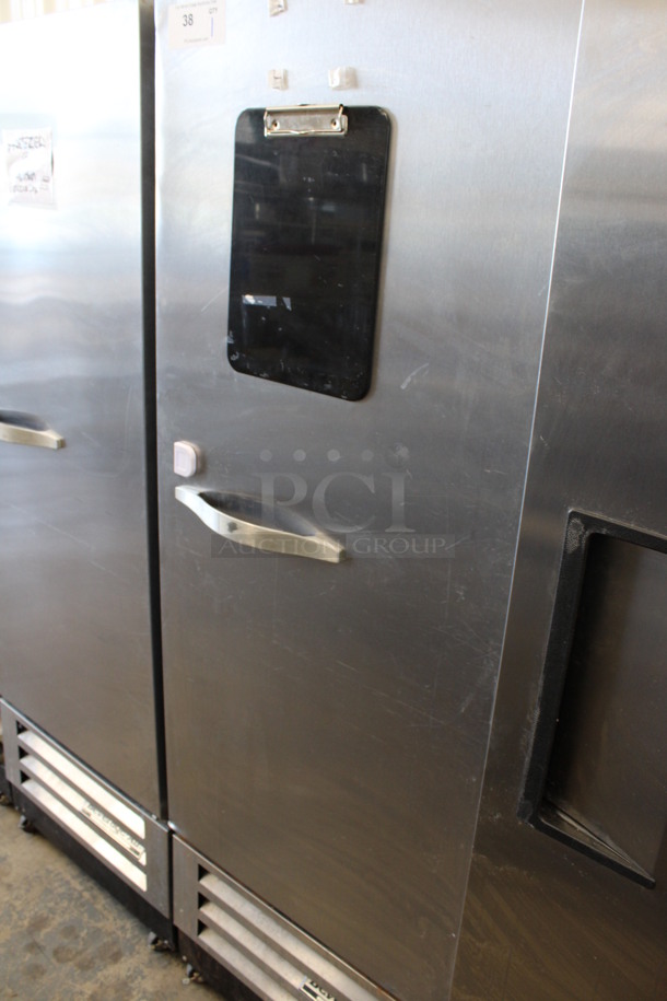 Beverage Air Model KR12-1AS Stainless Steel Commercial Single Door Reach In Cooler w/ Poly Coated Racks on Commercial Casters. 115 Volts, 1 Phase. 24x25x67. Tested and Working! - Image 3 of 6