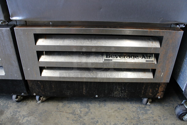 Beverage Air Model KR12-1AS Stainless Steel Commercial Single Door Reach In Cooler w/ Poly Coated Racks on Commercial Casters. 115 Volts, 1 Phase. 24x25x67. Tested and Working! - Image 6 of 6