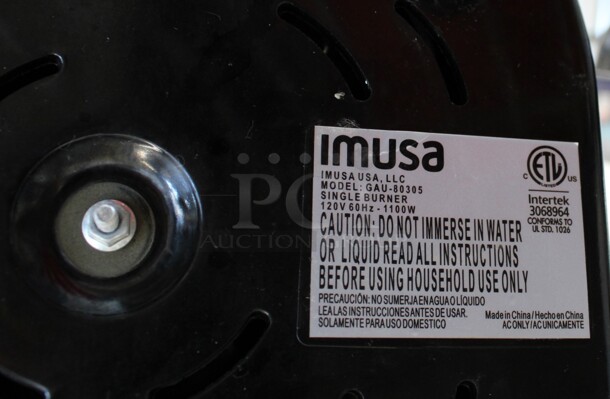 Imusa Model GAU-80305 Metal Countertop Single Burner. 120 Volts, 1 Phase. 8x8x3. Tested and Working! - Image 4 of 5