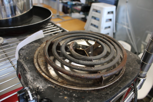 Imusa Model GAU-80305 Metal Countertop Single Burner. 120 Volts, 1 Phase. 8x8x3. Tested and Working! - Image 5 of 5