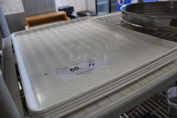 ALL ONE MONEY! Lot of 4 White Poly Trays! 14x18x1 - Image 3 of 3