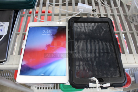 2 Various 8" Tablets w/ 2 Power Cords. Apple Model A1490 iPad and Samsung. 2 Times Your Bid!
