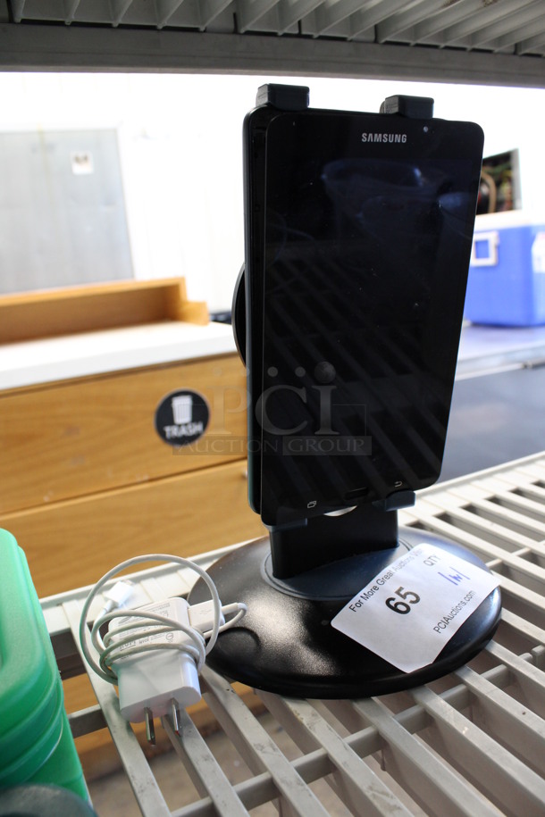 Samsung 7" Tablet on Stand w/ Power Cord.  - Image 2 of 6