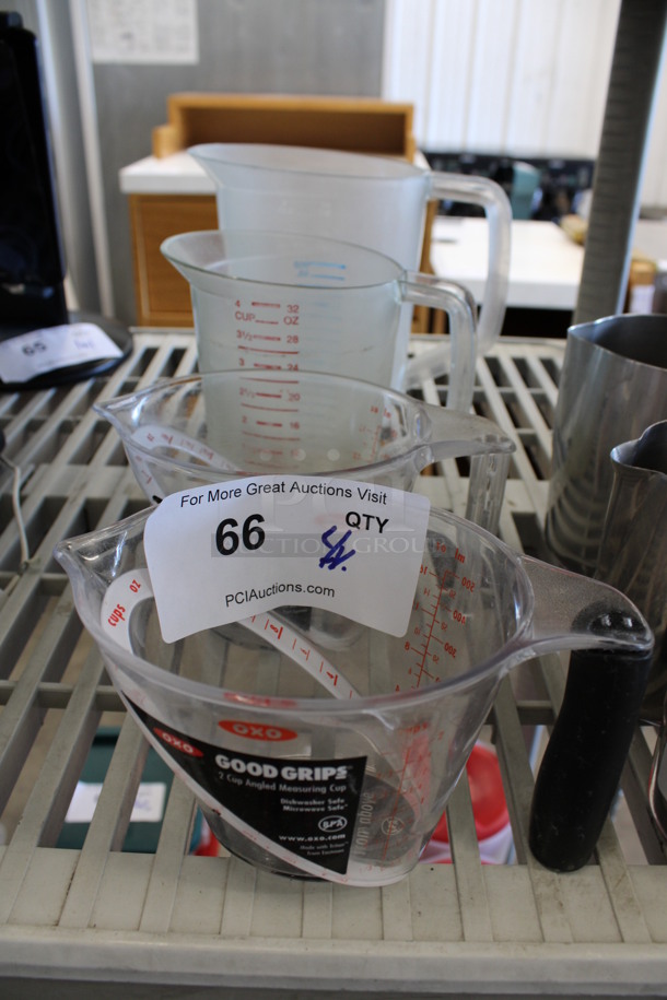 4 Various Poly Measuring Pitchers. Includes 7x4.5x4. 4 Times Your Bid! - Image 1 of 4