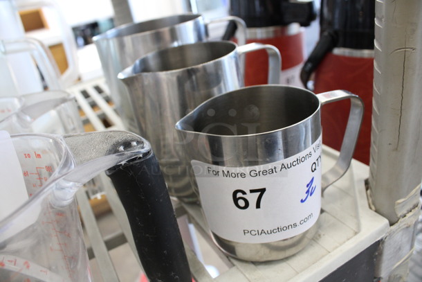 3 Various Metal Pitchers. Includes 4.5x3x3.5. 3 Times Your Bid! - Image 3 of 3