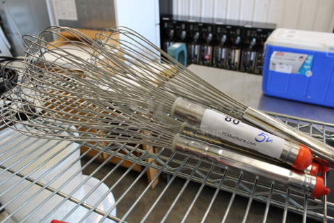 5 Various Metal Whisks. Includes 18". 5 Times Your Bid!