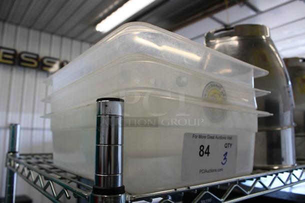 3 Clear Poly 1/2 Size Drop In Bins. 1/2x4. 3 Times Your Bid! - Image 2 of 2