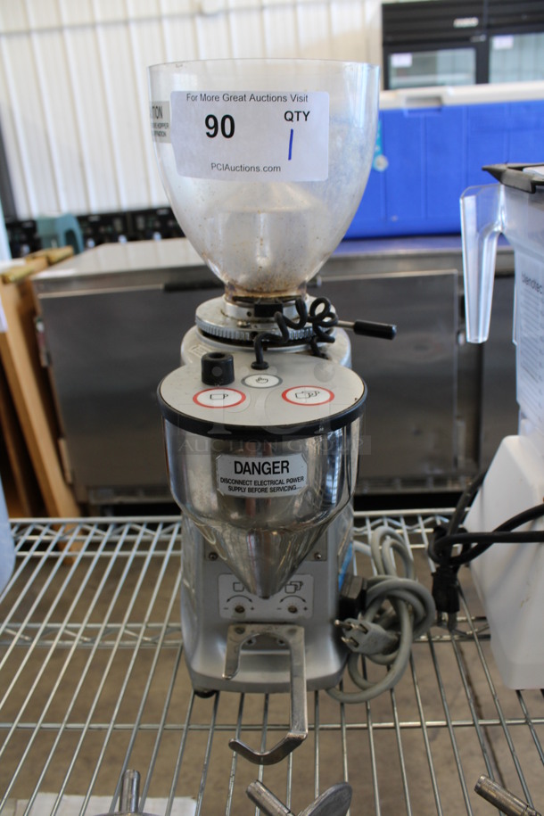 Mazzer Luigi Model Mini Electronic Metal Commercial Countertop Espresso Bean Grinder. Missing Lid. 120 Volts, 1 Phase. 6x11x18. Tested and Does Not Power On - Image 3 of 6