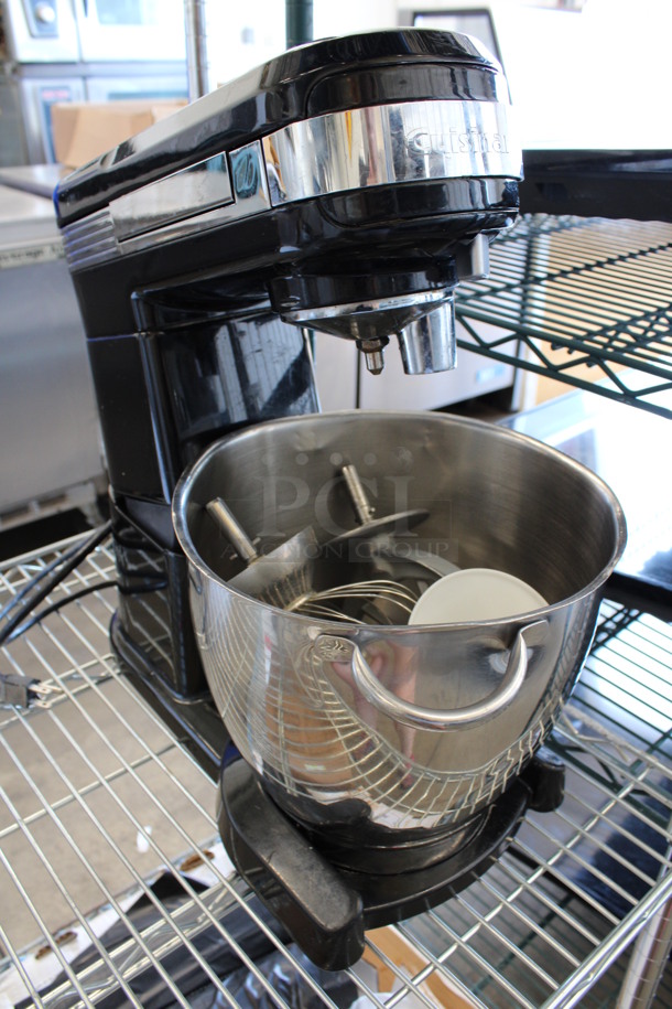 Cuisinart Model SM-70BK Metal Countertop 7 Quart Mixer w/ Metal Mixing Bowl, Whisk, Paddle and Dough Hook Attachments. 120 Volts, 1 Phase. 10x16x17. Tested and Working! - Image 2 of 6