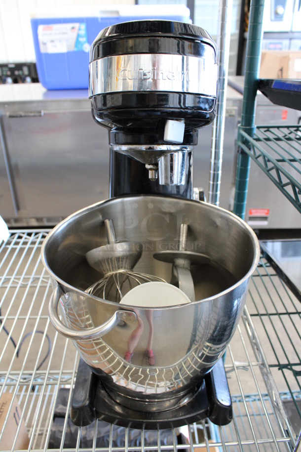 Cuisinart Model SM-70BK Metal Countertop 7 Quart Mixer w/ Metal Mixing Bowl, Whisk, Paddle and Dough Hook Attachments. 120 Volts, 1 Phase. 10x16x17. Tested and Working! - Image 3 of 6
