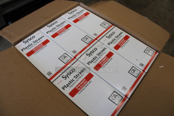 12 BRAND NEW! Boxes of Sysco Classic Unwrapped Straws. 7.75". 12 Times Your Bid! - Image 2 of 3