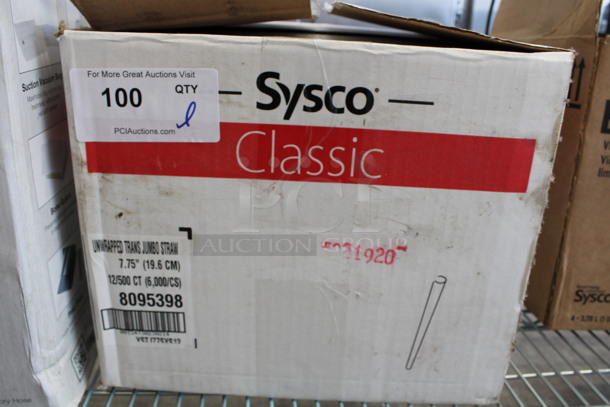 12 BRAND NEW! Boxes of Sysco Classic Unwrapped Straws. 7.75". 12 Times Your Bid! - Image 3 of 3
