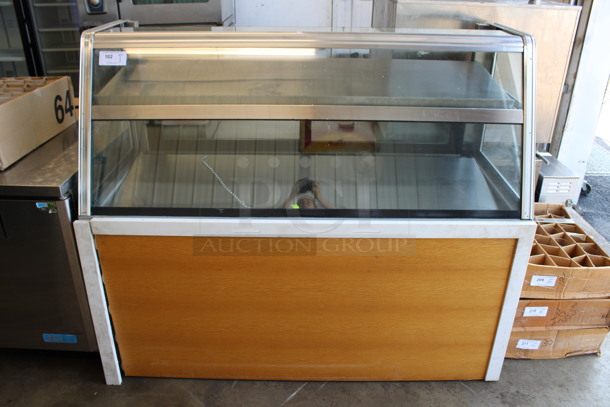 Stainless Steel Commercial Floor Style Deli Display Case Merchandiser. 66x30x55. Tested and Powers On But Does Not Get Cold