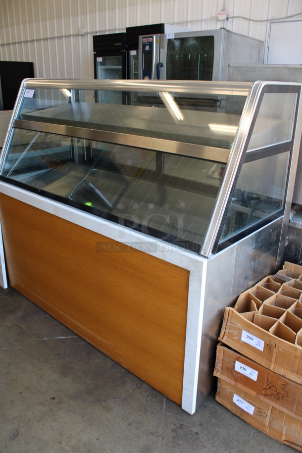 Stainless Steel Commercial Floor Style Deli Display Case Merchandiser. 66x30x55. Tested and Powers On But Does Not Get Cold - Image 3 of 5