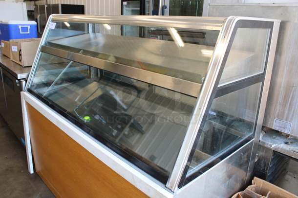 Stainless Steel Commercial Floor Style Deli Display Case Merchandiser. 66x30x55. Tested and Powers On But Does Not Get Cold - Image 4 of 5