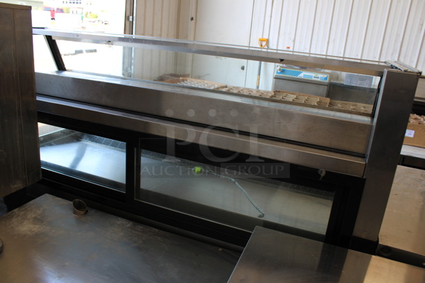 Stainless Steel Commercial Floor Style Deli Display Case Merchandiser. 66x30x55. Tested and Powers On But Does Not Get Cold - Image 5 of 5