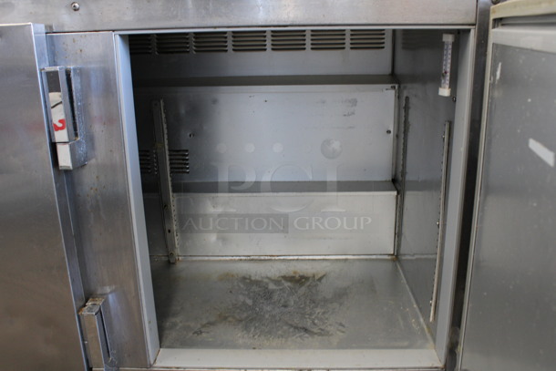 Beverage Air Model UCR72A Stainless Steel Commercial 3 Door Undercounter Cooler on Commercial Casters. 115 Volts, 1 Phase. 72x30x34.5. Tested and Working! - Image 4 of 7