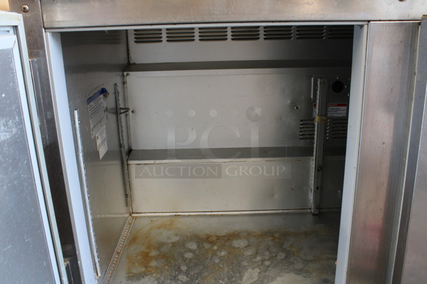 Beverage Air Model UCR72A Stainless Steel Commercial 3 Door Undercounter Cooler on Commercial Casters. 115 Volts, 1 Phase. 72x30x34.5. Tested and Working! - Image 6 of 7
