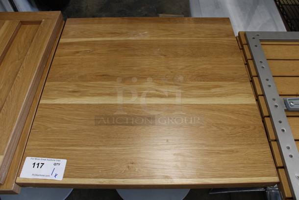Wood Pattern Dining Table on Metal Table Base. Stock Picture - Cosmetic Condition May Vary. 24x24x30 - Image 4 of 5
