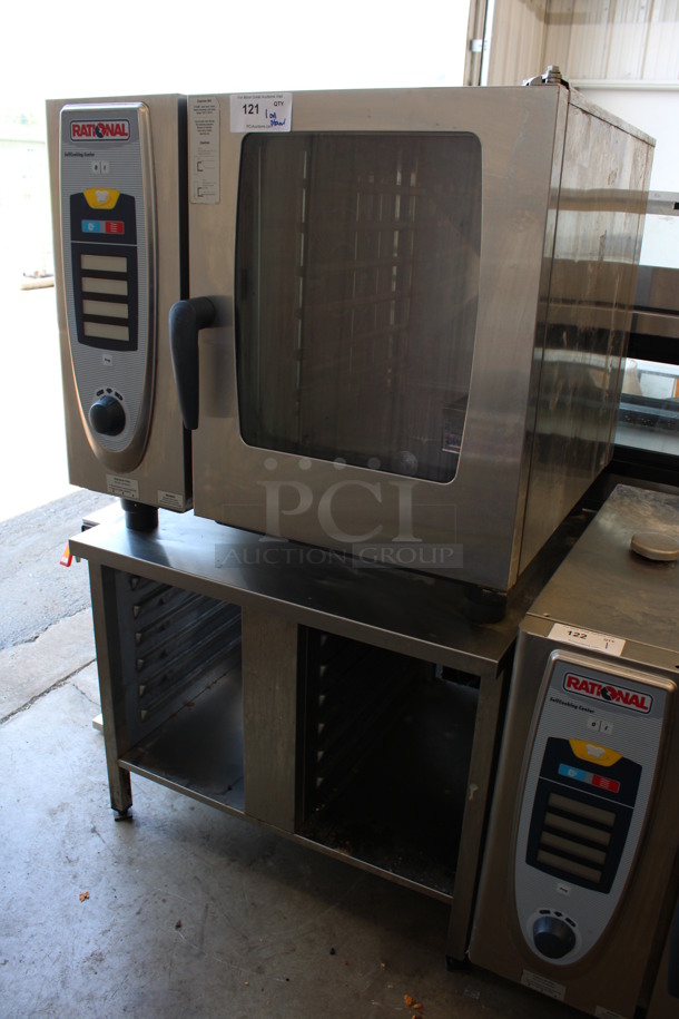 Rational Stainless Steel Commercial Electric Powered SelfCooking Center Combitherm Convection Oven on Stainless Steel Stand. 208 Volts, 3 Phase. 33x33x58 - Image 3 of 7