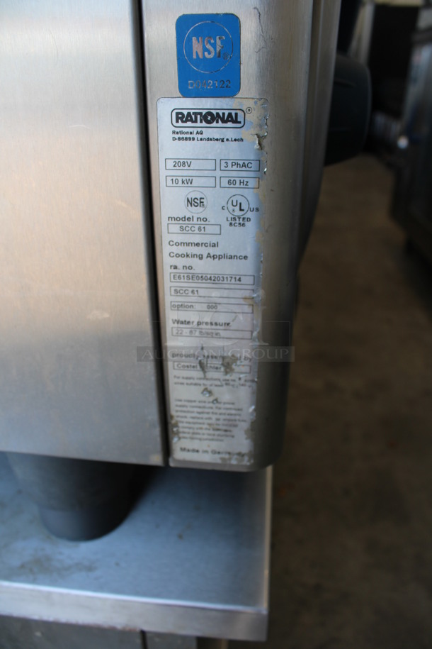 Rational Stainless Steel Commercial Electric Powered SelfCooking Center Combitherm Convection Oven on Stainless Steel Stand. 208 Volts, 3 Phase. 33x33x58 - Image 7 of 7