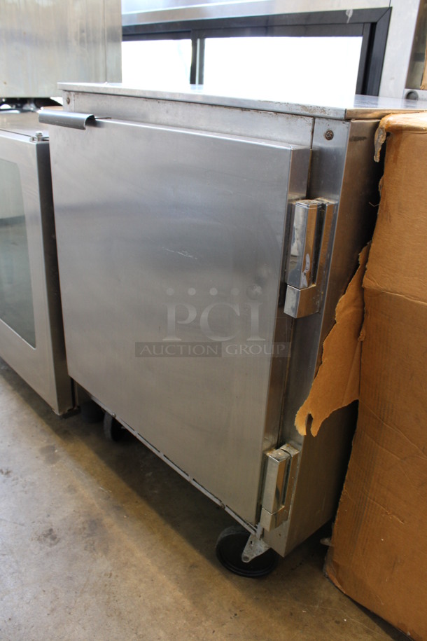 Beverage Air Model UCR27A Stainless Steel Commercial Single Door Undercounter Cooler on Commercial Casters. 115 Volts, 1 Phase. 27x30x35. Tested and Working! - Image 5 of 5