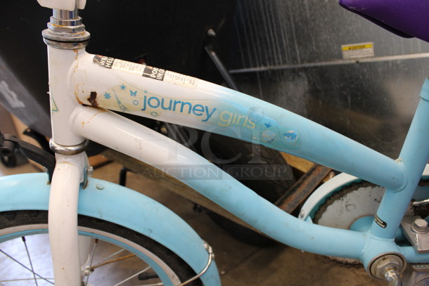 Journey Girls White and Blue Metal Girl's Bicycle. 22x46x29 - Image 4 of 5