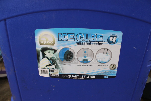 Igloo Blue and White Poly Portable Cooler. 19x18x20 - Image 2 of 6