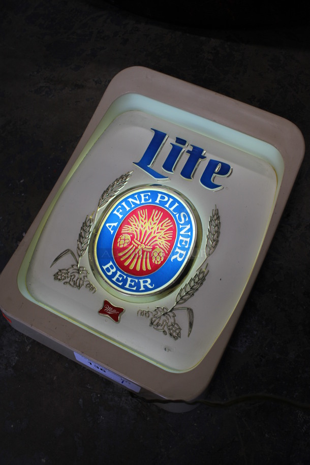 Miller Lite Light Up Sign. 14x19x4. Tested and Working! - Image 2 of 5