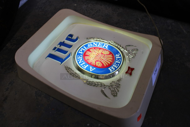Miller Lite Light Up Sign. 14x19x4. Tested and Working! - Image 3 of 5