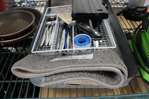 ALL ONE MONEY! Lot of Various Items Including Silverware and Metal Bin. - Image 3 of 4
