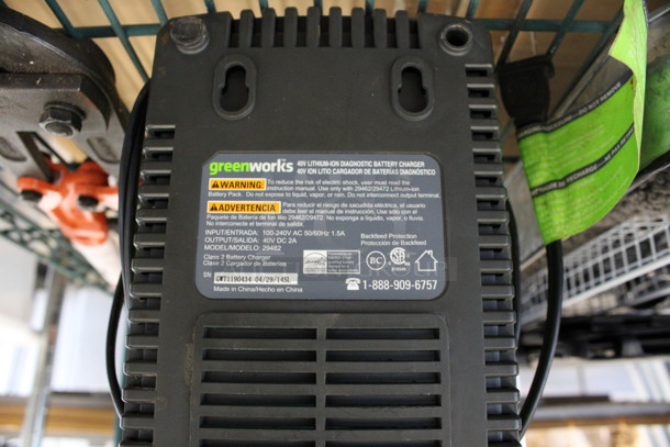 Greenworks Lithium Ion Battery Charger. 5.5x6.5x7 - Image 4 of 4