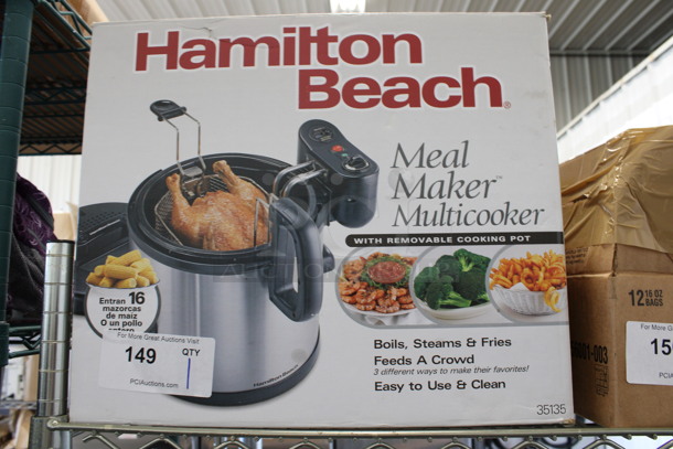 IN ORIGINAL BOX! Hamilton Beach Countertop Meal Maker Multicooker. 12x16x15 - Image 9 of 9