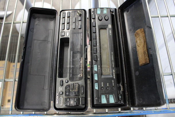 2 Radio Heads in Hard Boxes. Sony XR-C450 and JVC KD-GS820. 7x2x1.5. 2 Times Your Bid! - Image 1 of 3