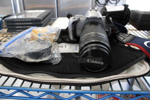 Canon Digital Camera w/ Zoom 75-300mm Lens and Strap in Soft Case. 5x7.5x3.5