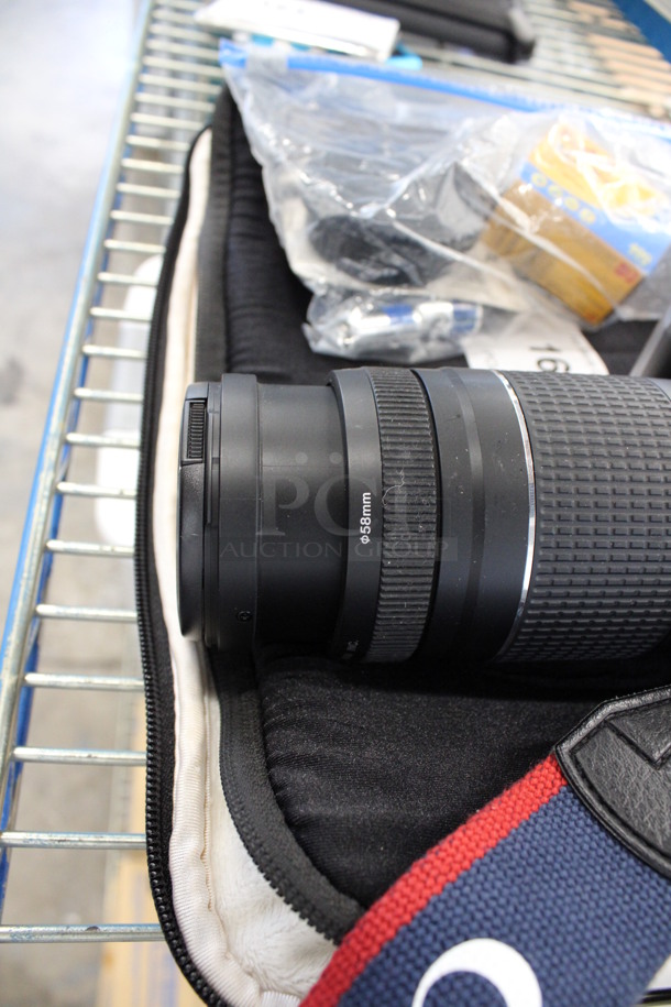 Canon Digital Camera w/ Zoom 75-300mm Lens and Strap in Soft Case. 5x7.5x3.5 - Image 6 of 8