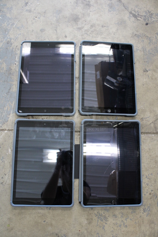 4 Apple Model A1474 9.5" iPads in Cases. See Pictures for Glass Damage. 4 Times Your Bid! - Image 2 of 12