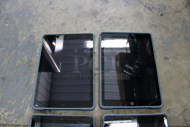 4 Apple Model A1474 9.5" iPads in Cases. See Pictures for Glass Damage. 4 Times Your Bid! - Image 4 of 12