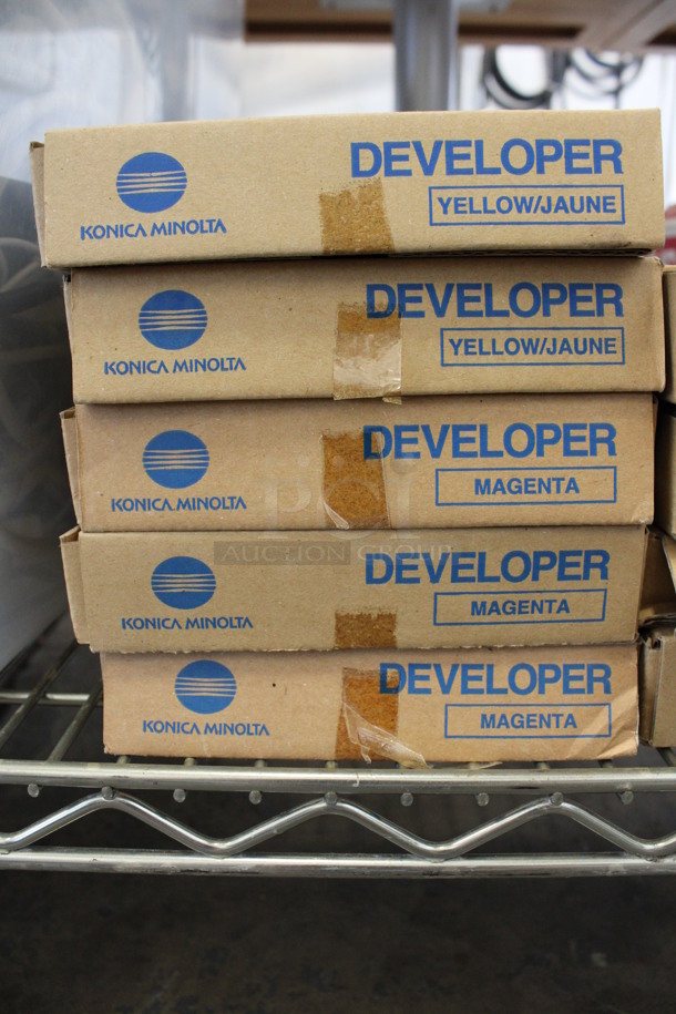 9 Boxes of Konica Minolta Ink; 2 Yellow, 3 Magenta, 1 Black and 3 Cyan. 9 Times Your Bid! - Image 2 of 4