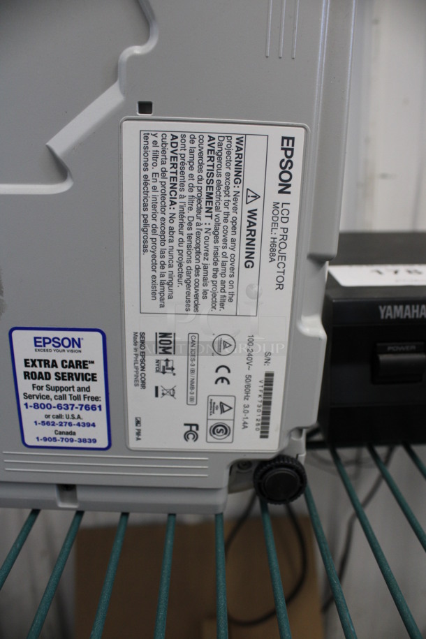 Epson Model H688A LCD Projector. 100-240 Volts, 1 Phase. 11.5x9.5x4 - Image 4 of 4