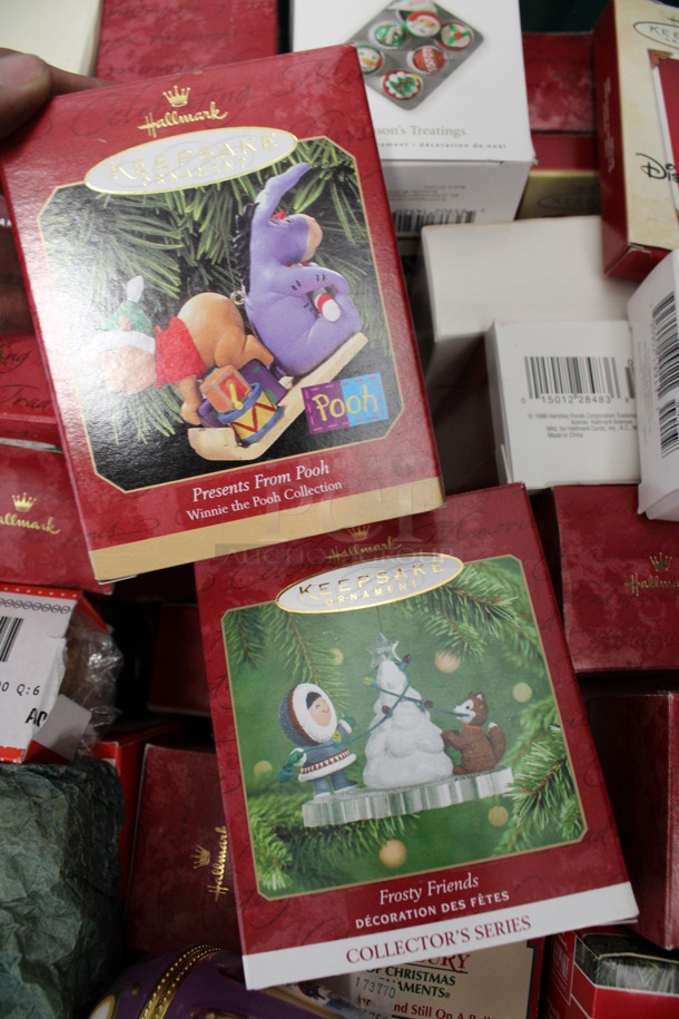 ALL ONE MONEY! Lot of Various IN ORIGINAL BOX Hallmark Ornaments in Green Poly Bin! - Image 5 of 6