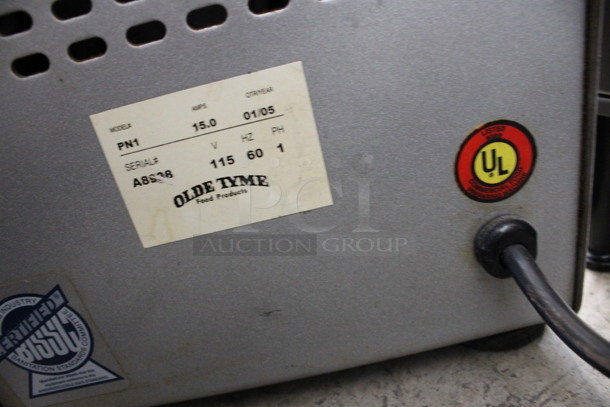 Olde Tyme Model PN1 Stainless Steel Commercial Countertop Single Hopper Peanut Butter Mill Nut Grinder. 115 Volts, 1 Phase. 11x21x21. Tested and Working! - Image 5 of 6